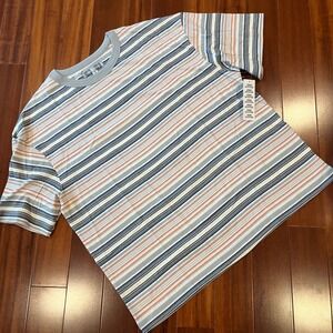 Urban Outfitters Mens TShirt Tee T-Shirt Top Striped Short Sleeve White New Sz M